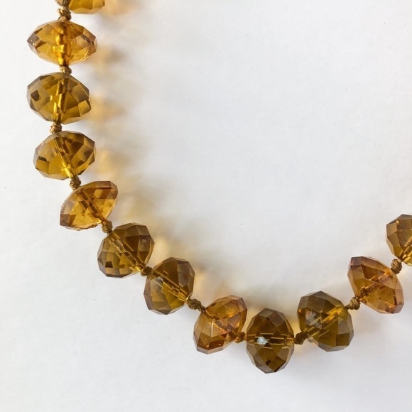 Faux Amber Glass Bead Necklace - Picture 3 of 6